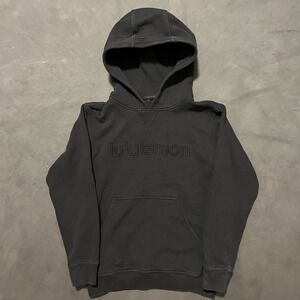 Lululemon Sweatshirt Womens 2 Black All Yours Hoodie Pullover Spell Out